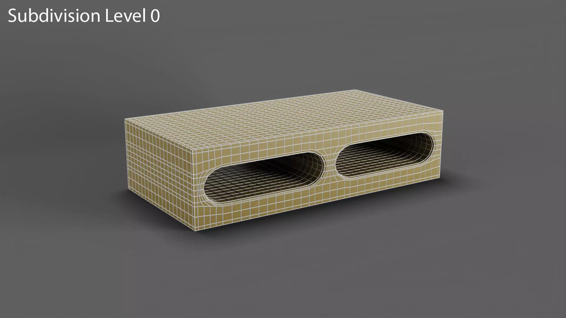 Hollow Cinder Block 01 3D model_14