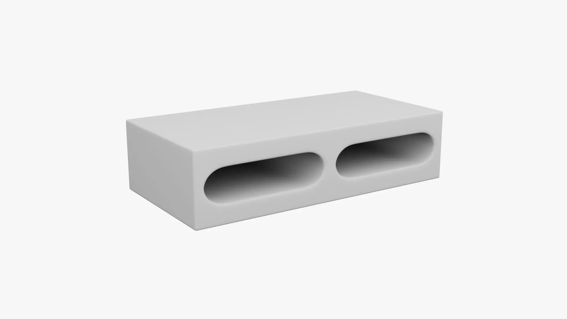 Hollow Cinder Block 01 3D model_5