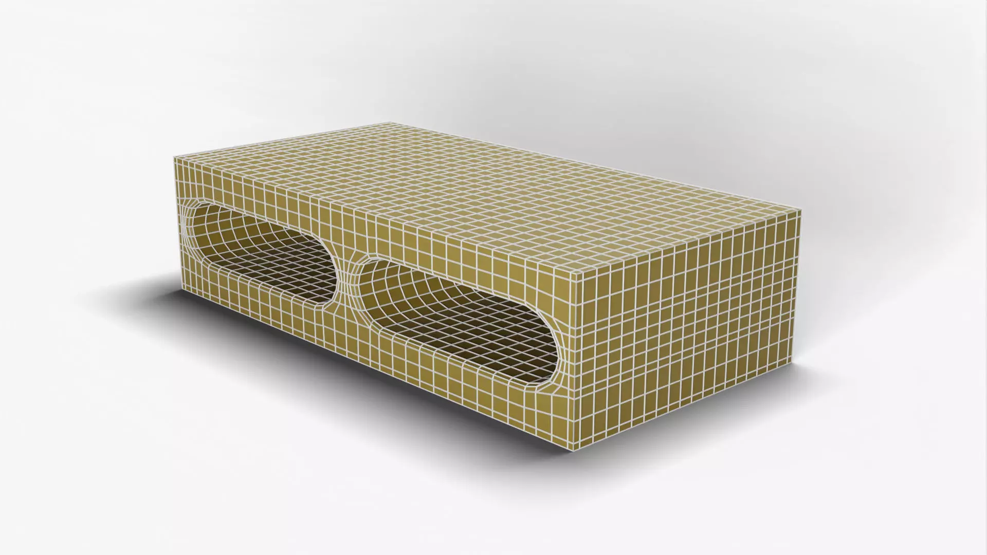 Hollow Cinder Block 01 3D model_10