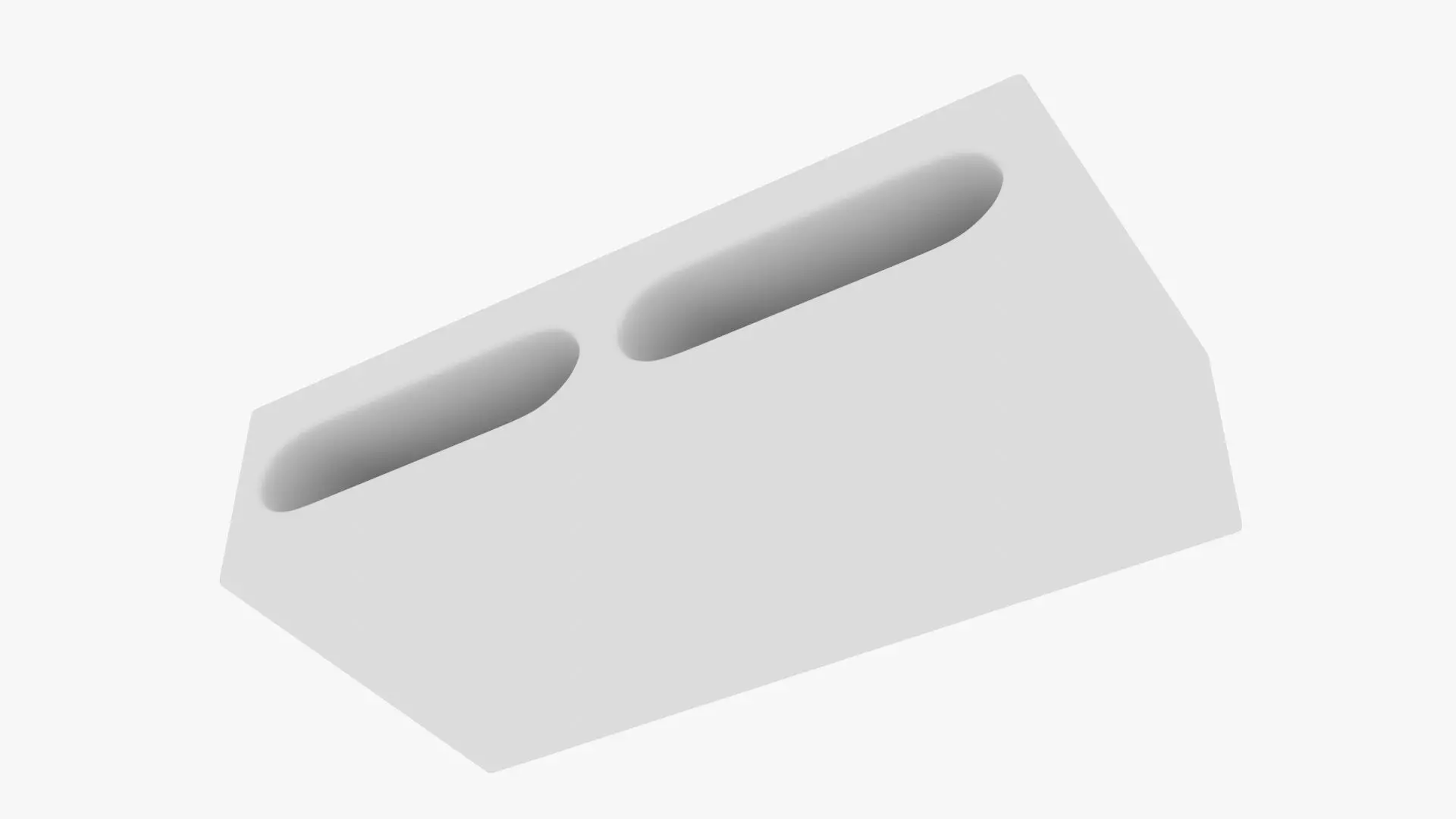 Hollow Cinder Block 01 3D model_9