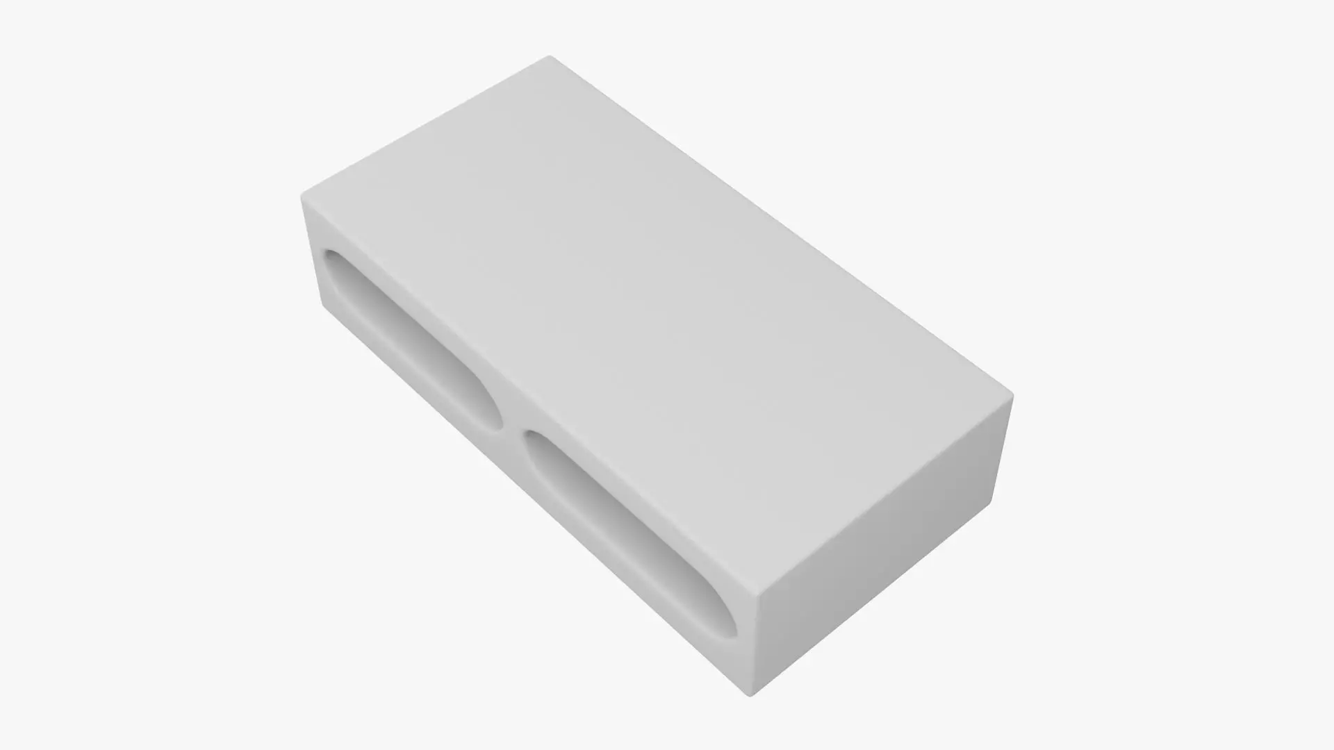 Hollow Cinder Block 01 3D model_7