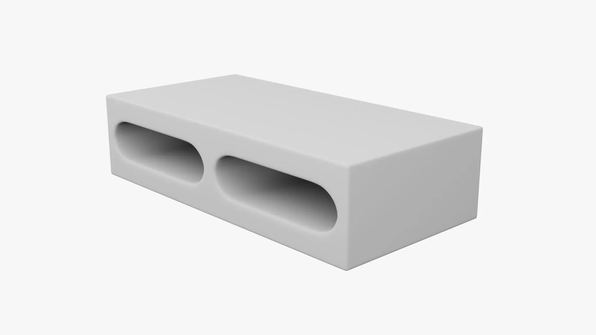Hollow Cinder Block 01 3D model_6