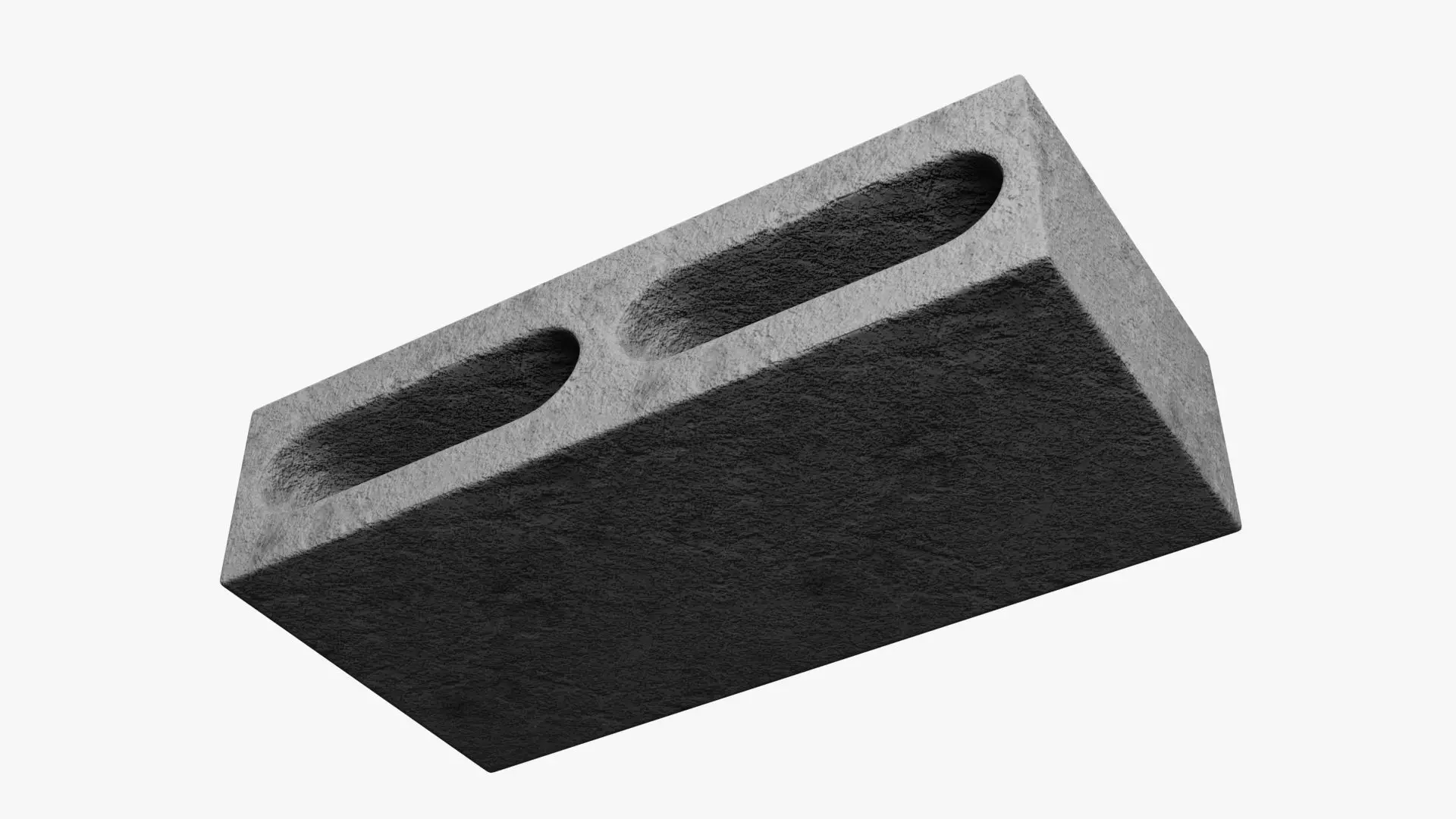 Hollow Cinder Block 01 3D model_4