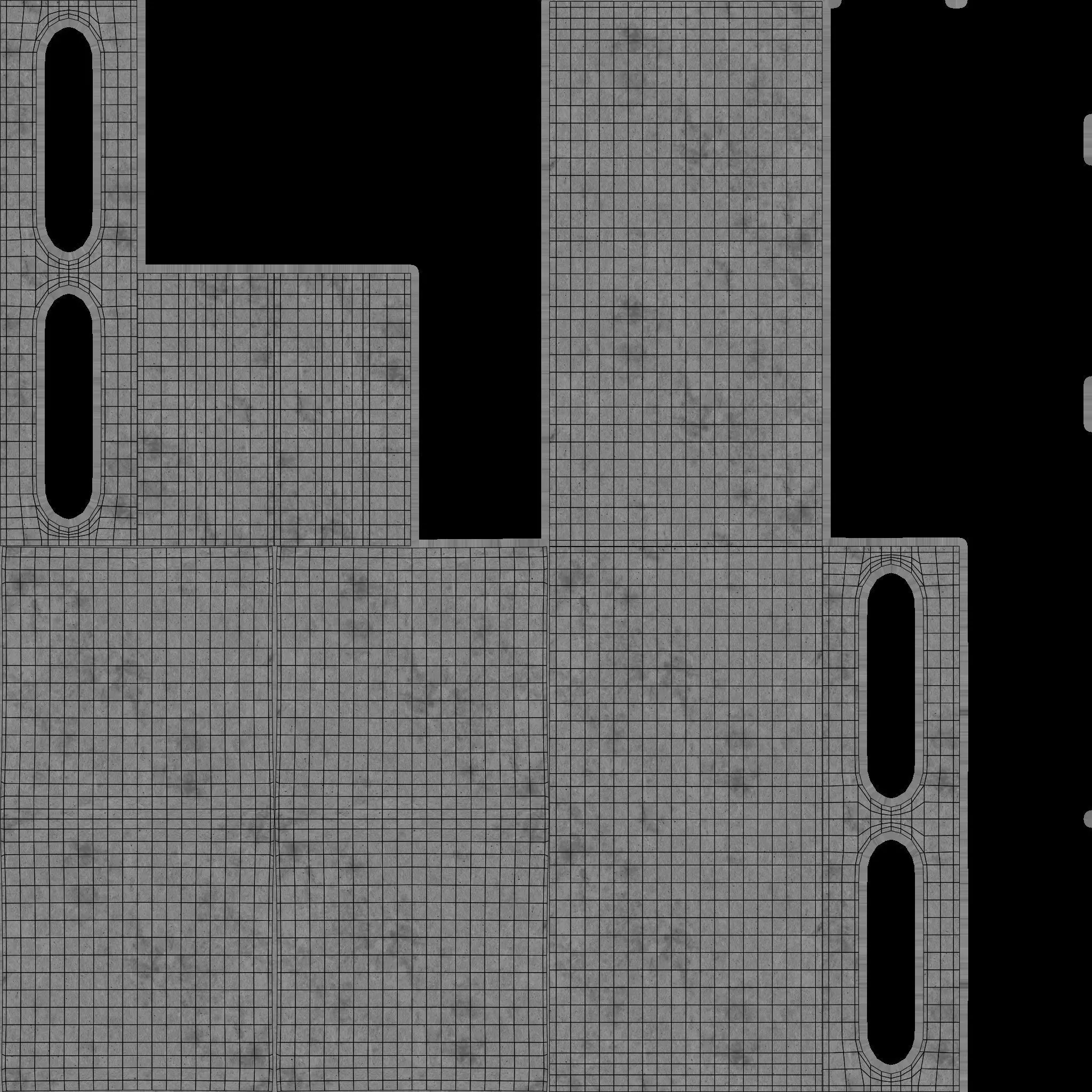 Hollow Cinder Block 01 3D model_16