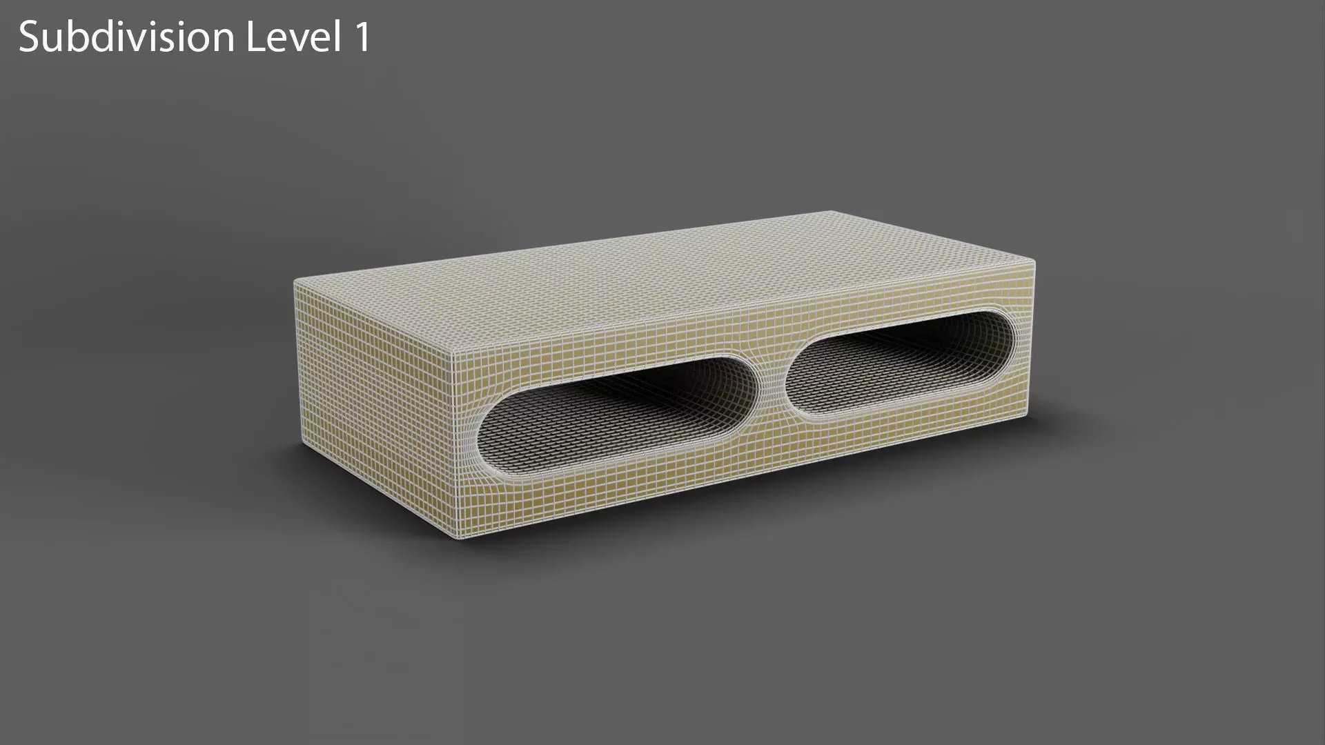 Hollow Cinder Block 01 3D model_15