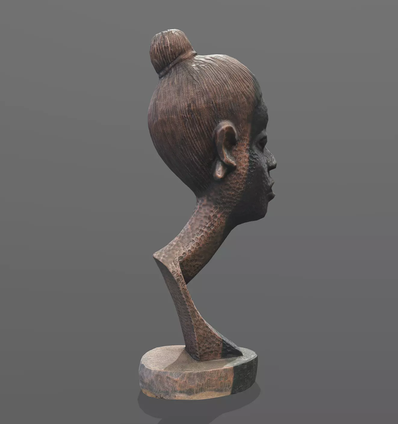 Stylized Female Bust II Low-poly 3D model_3