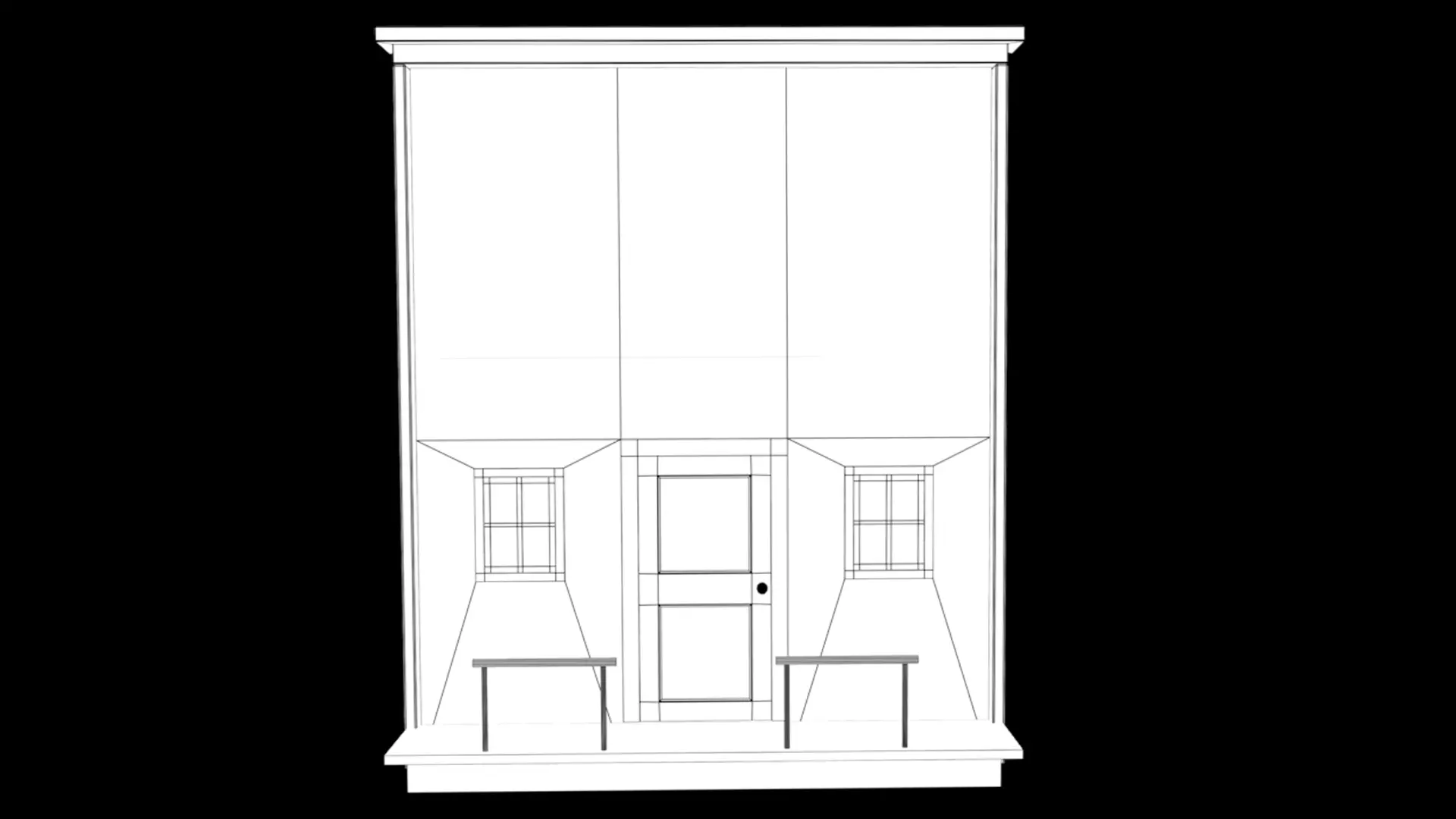 Wooden House Low-poly 3D model_5