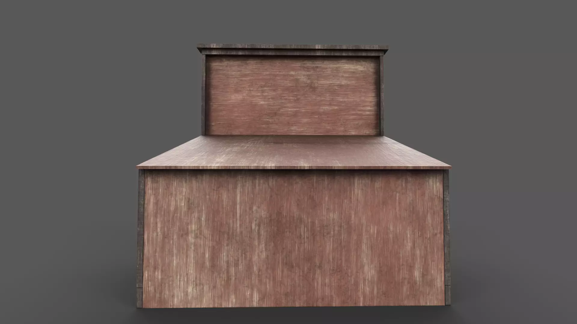 Wooden House Low-poly 3D model_3