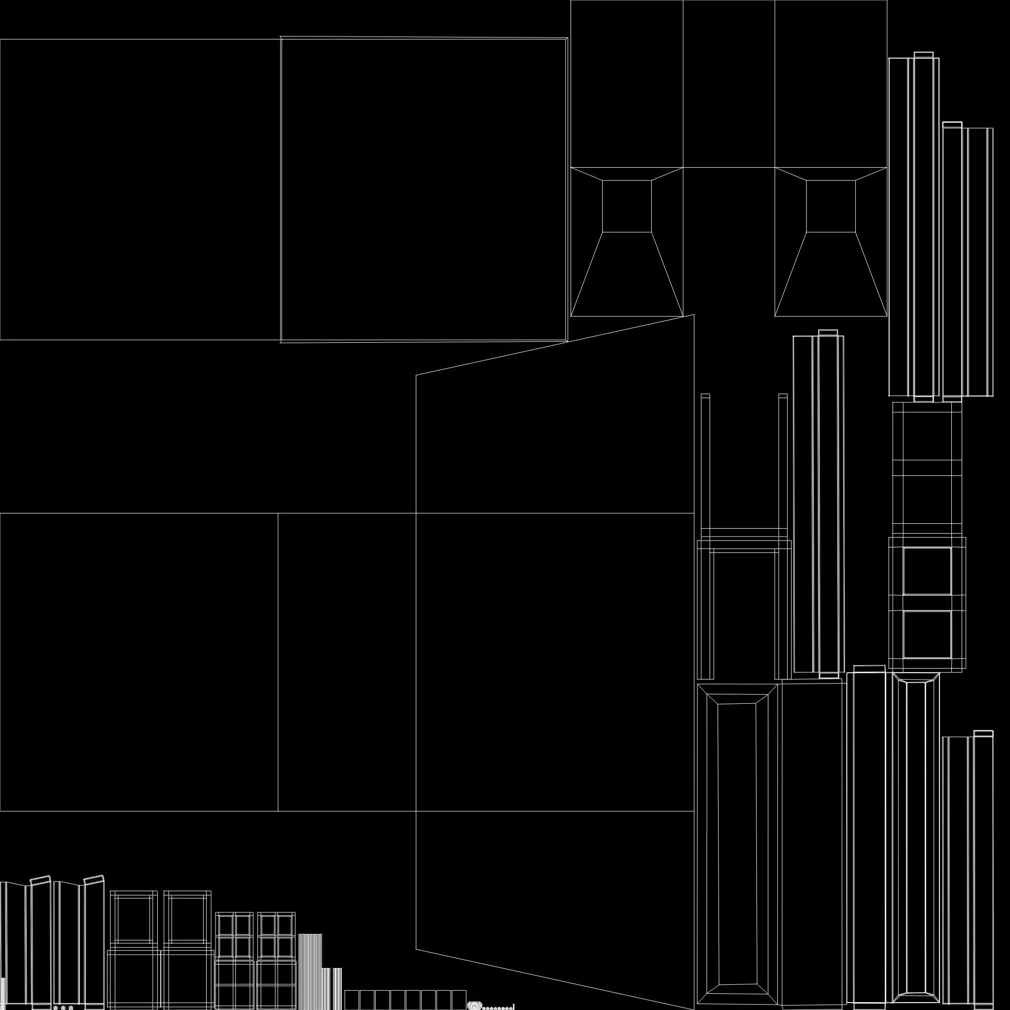 Wooden House Low-poly 3D model_4
