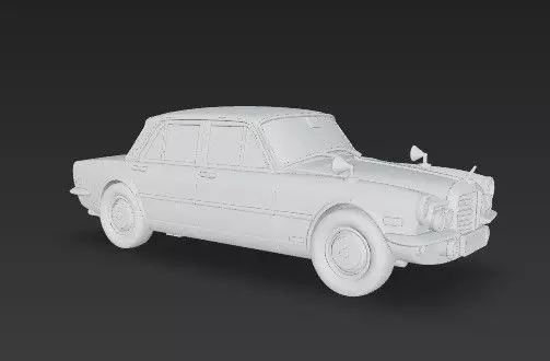 M Benz W108 W109 Classic Car 3D Model 3D print model_7