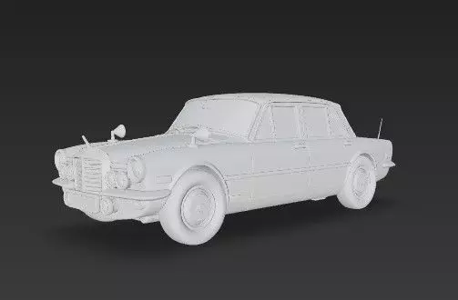 M Benz W108 W109 Classic Car 3D Model 3D print model_4