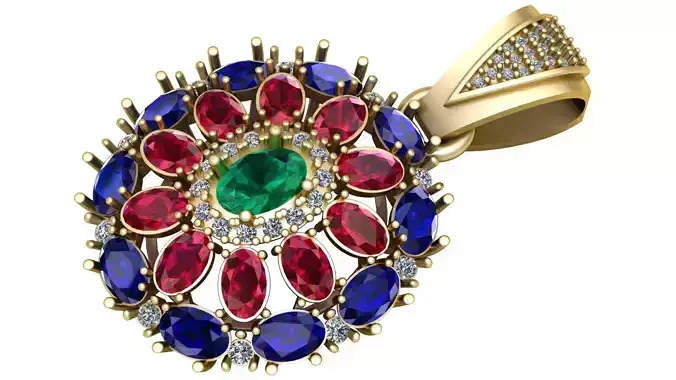 This magnificent gold pendant 