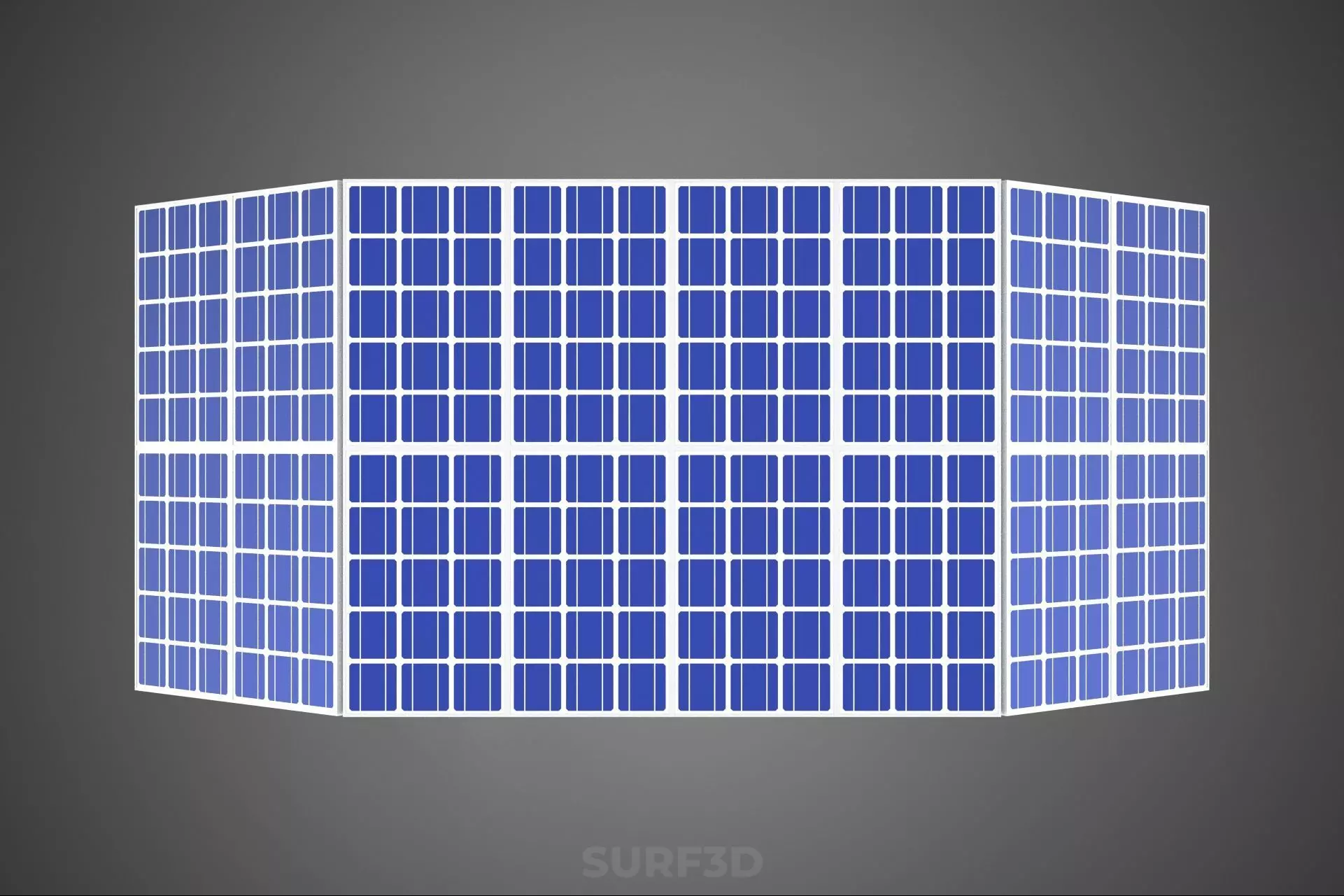 ENERGY POWER STATION SOLAR PANEL PV ARRAY RACK BATTERY BANK PACK 3D model_32