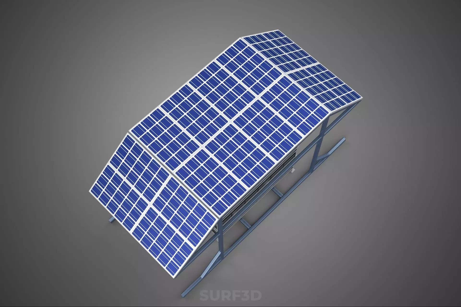 ENERGY POWER STATION SOLAR PANEL PV ARRAY RACK BATTERY BANK PACK 3D model_30
