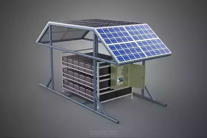 ENERGY POWER STATION SOLAR PANEL PV ARRAY RACK BATTERY BANK PACK