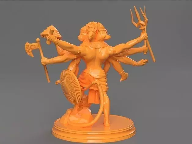 Panchmukhi Hanuman 3D print model_0