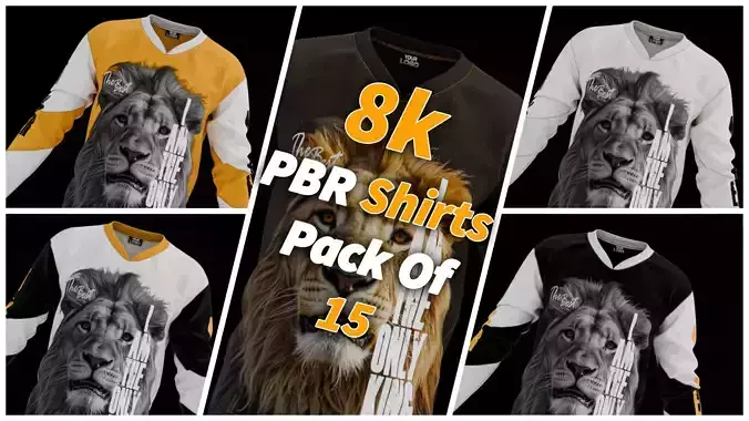 Photorealistic 8K 3D Shirts Pack of 15 3D model Photorealistic 8K 3D Shirts Pack of 15 3D model