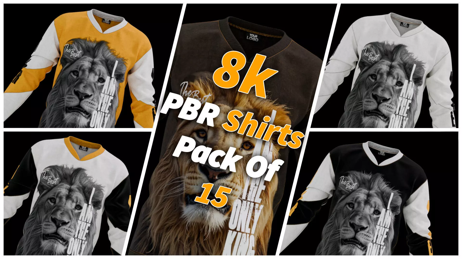 Photorealistic 8K 3D Shirts Pack of 15 3D model_0