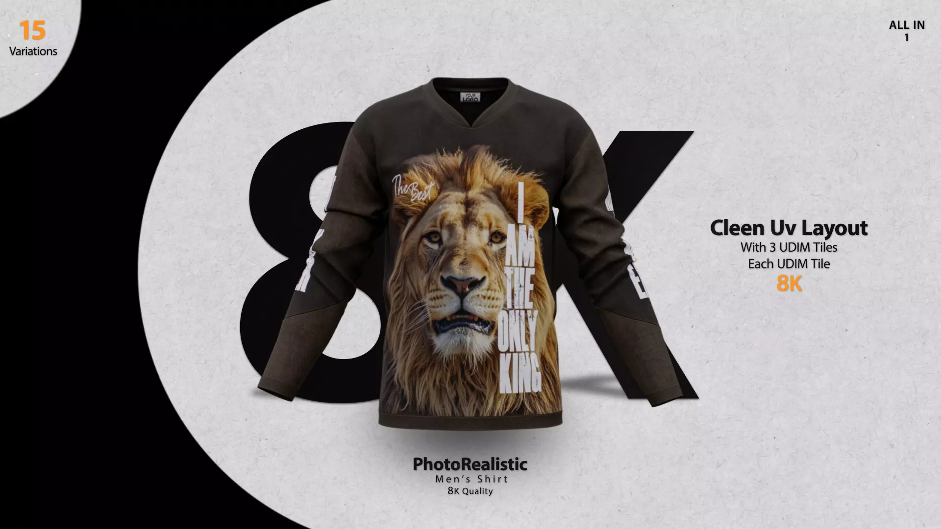 Photorealistic 8K 3D Shirts Pack of 15 3D model_4