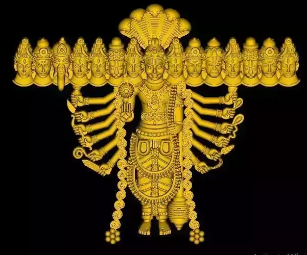 Dasavatara Vishnu Pendant 3D print model