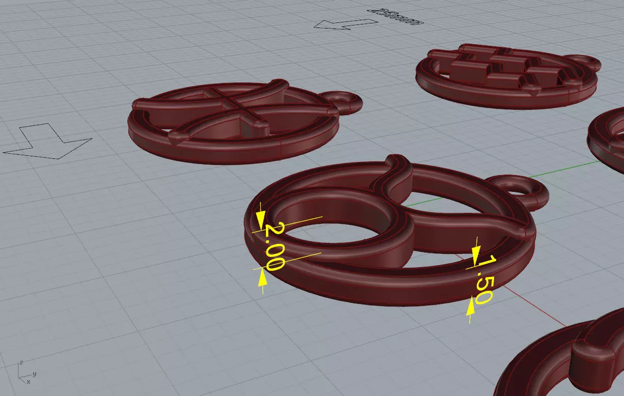 12 Zodiac Signs Pendant 3D print model_8