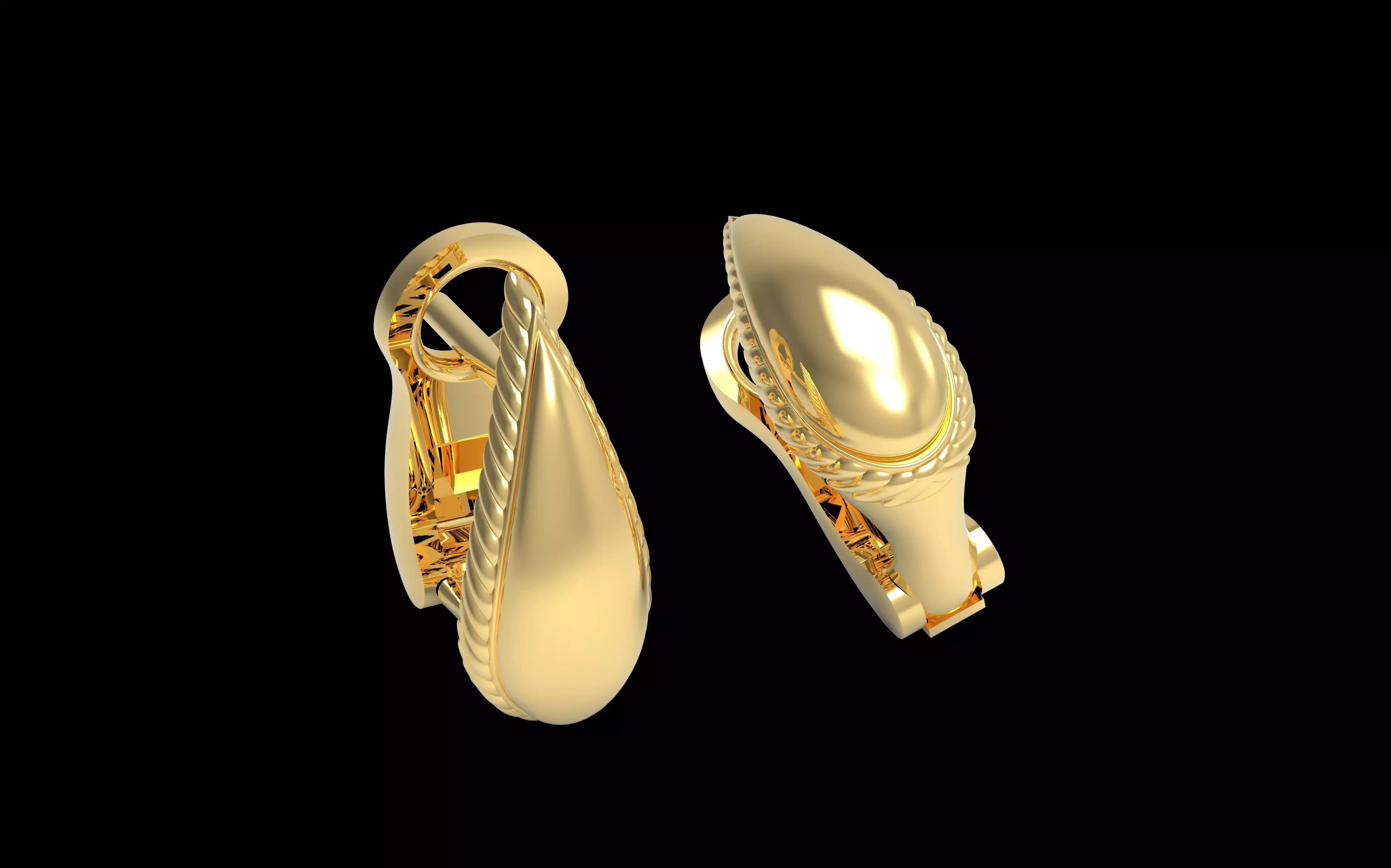 Drop Clips Earrings 3D print model