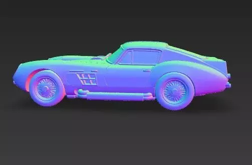 F 250 GT SWB Breadvan Classic Car 3D Model 3D print model_25