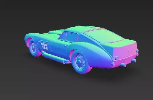 F 250 GT SWB Breadvan Classic Car 3D Model 3D print model_24