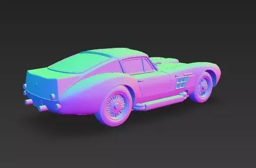 F 250 GT SWB Breadvan Classic Car 3D Model 3D print model_20