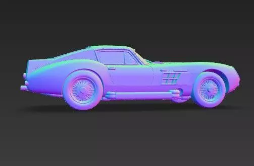 F 250 GT SWB Breadvan Classic Car 3D Model 3D print model_19