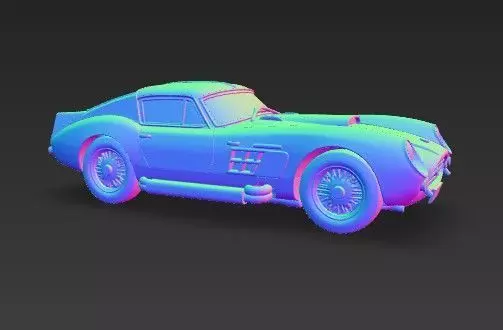 F 250 GT SWB Breadvan Classic Car 3D Model 3D print model_18