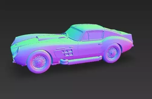 F 250 GT SWB Breadvan Classic Car 3D Model 3D print model_26