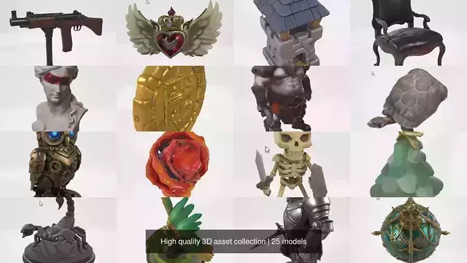High quality 3D asset collection 