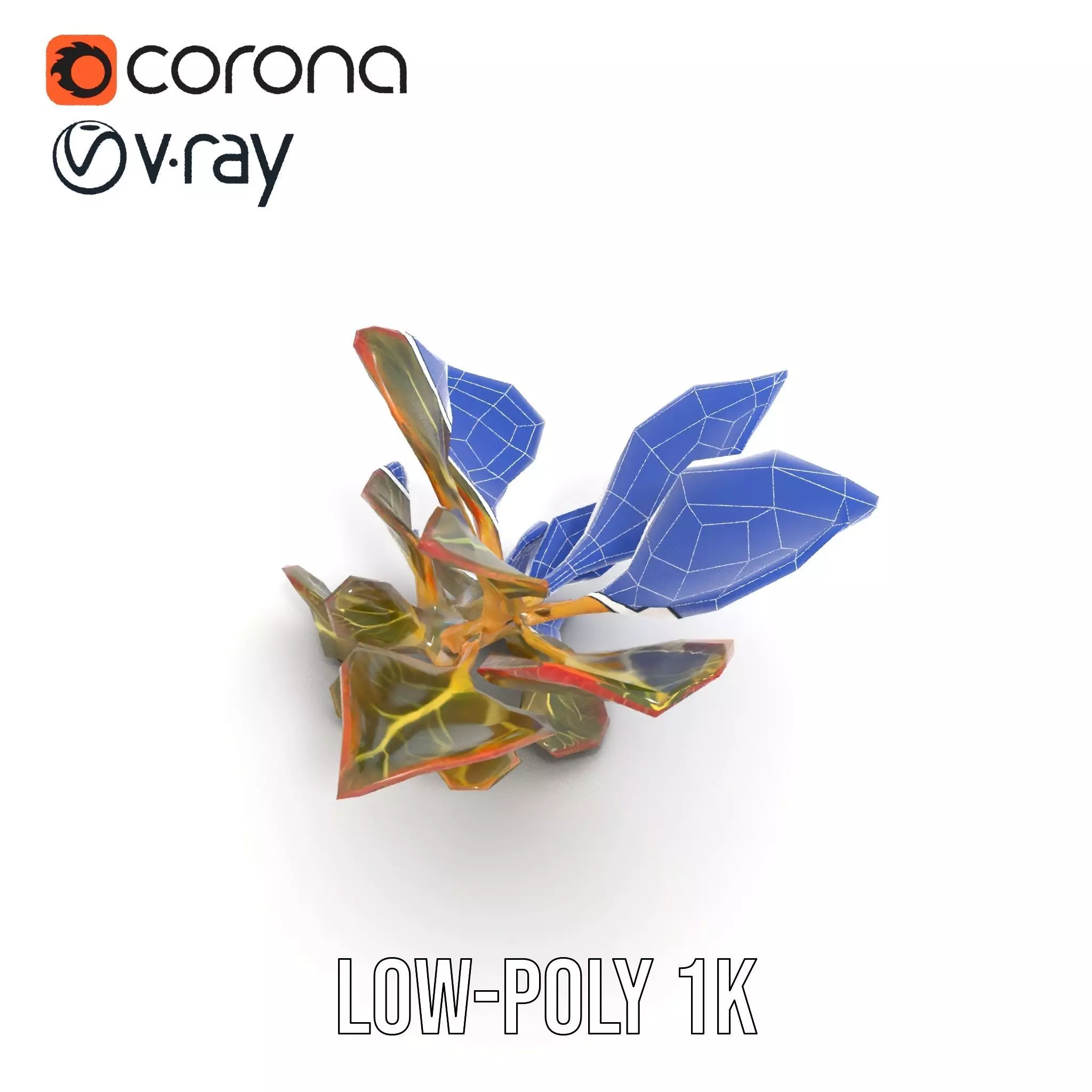 Vibrant Leafy Plant model pack Low-poly 3D model_28