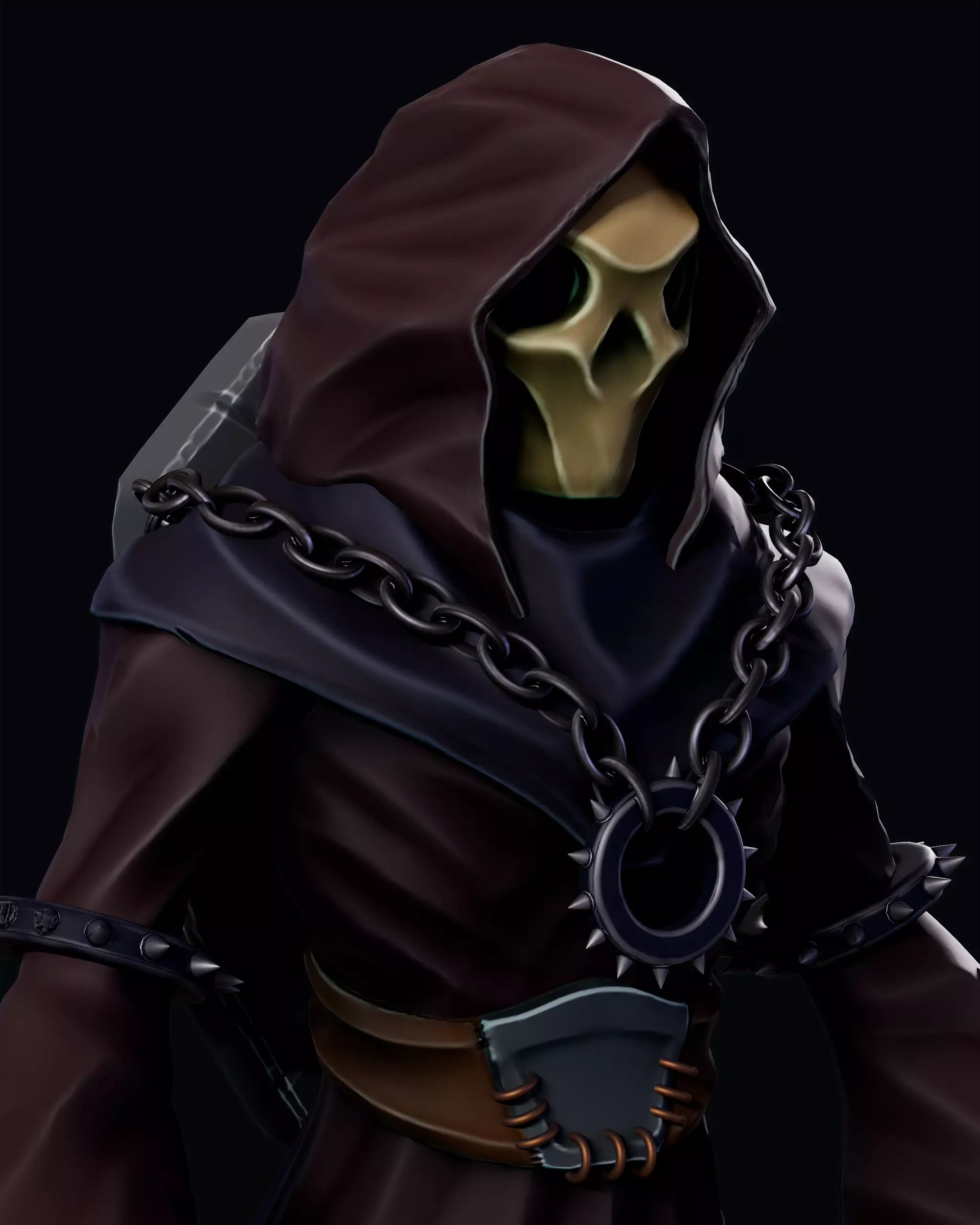 Ghost Low-poly 3D model_2