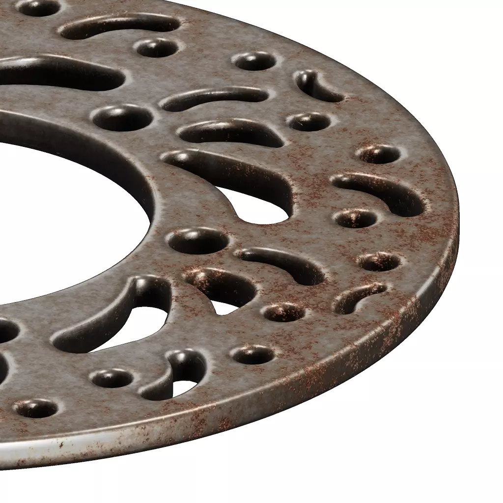 Rusty Brake Disc 3D model_1