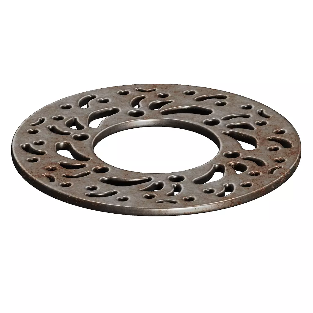 Rusty Brake Disc 3D model_0