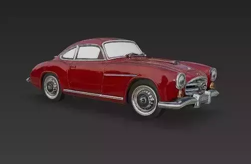 A Romeo 1900C Super Sprint Classic Sports Car 3D print model 2