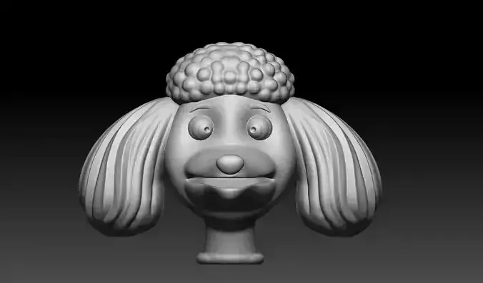 Dog Face Pendant Hollowed 3D Printable