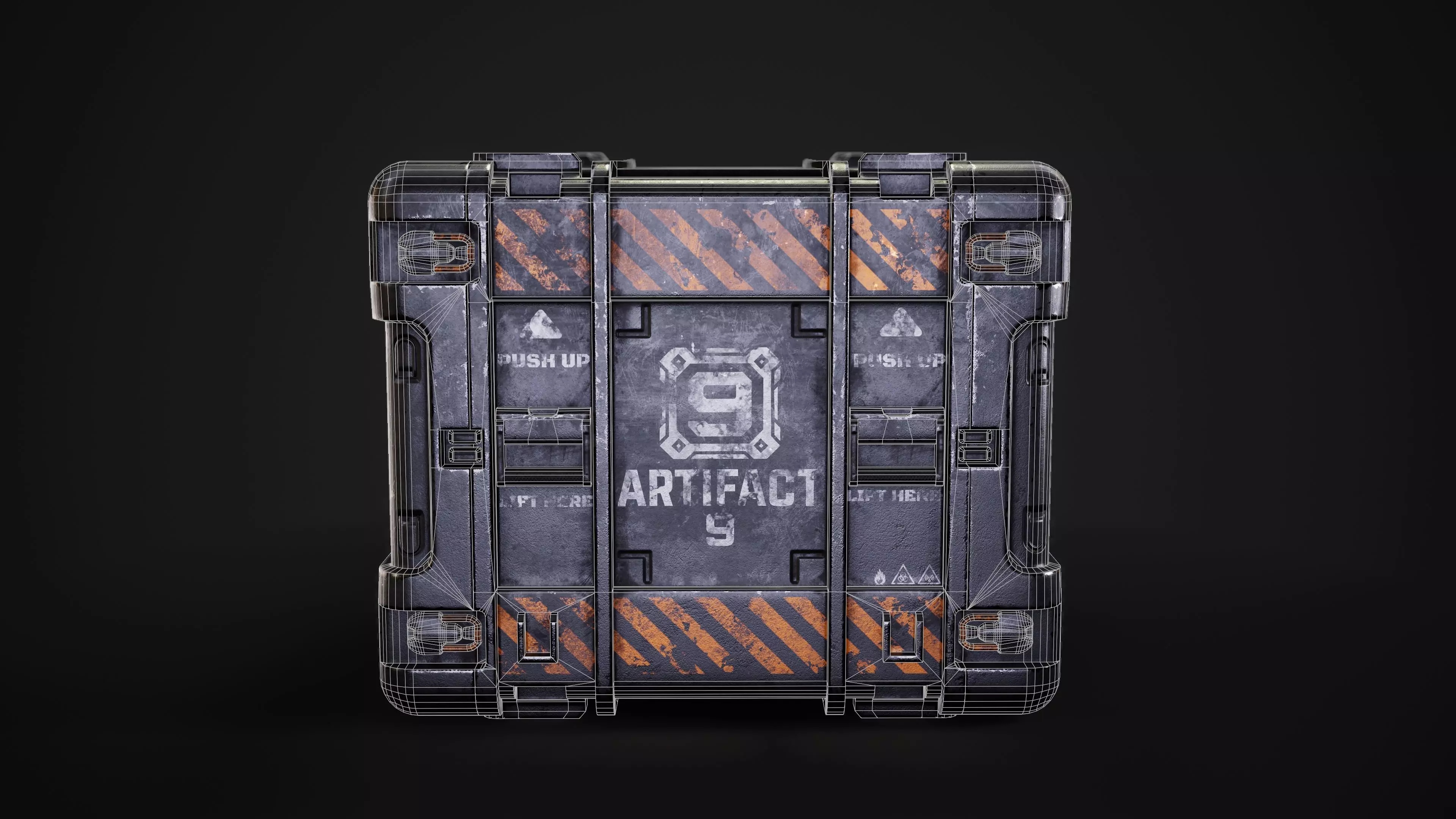 Scifi Crate Low-poly 3D model_3