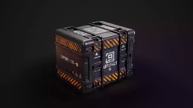Scifi Crate Low-poly 3D model