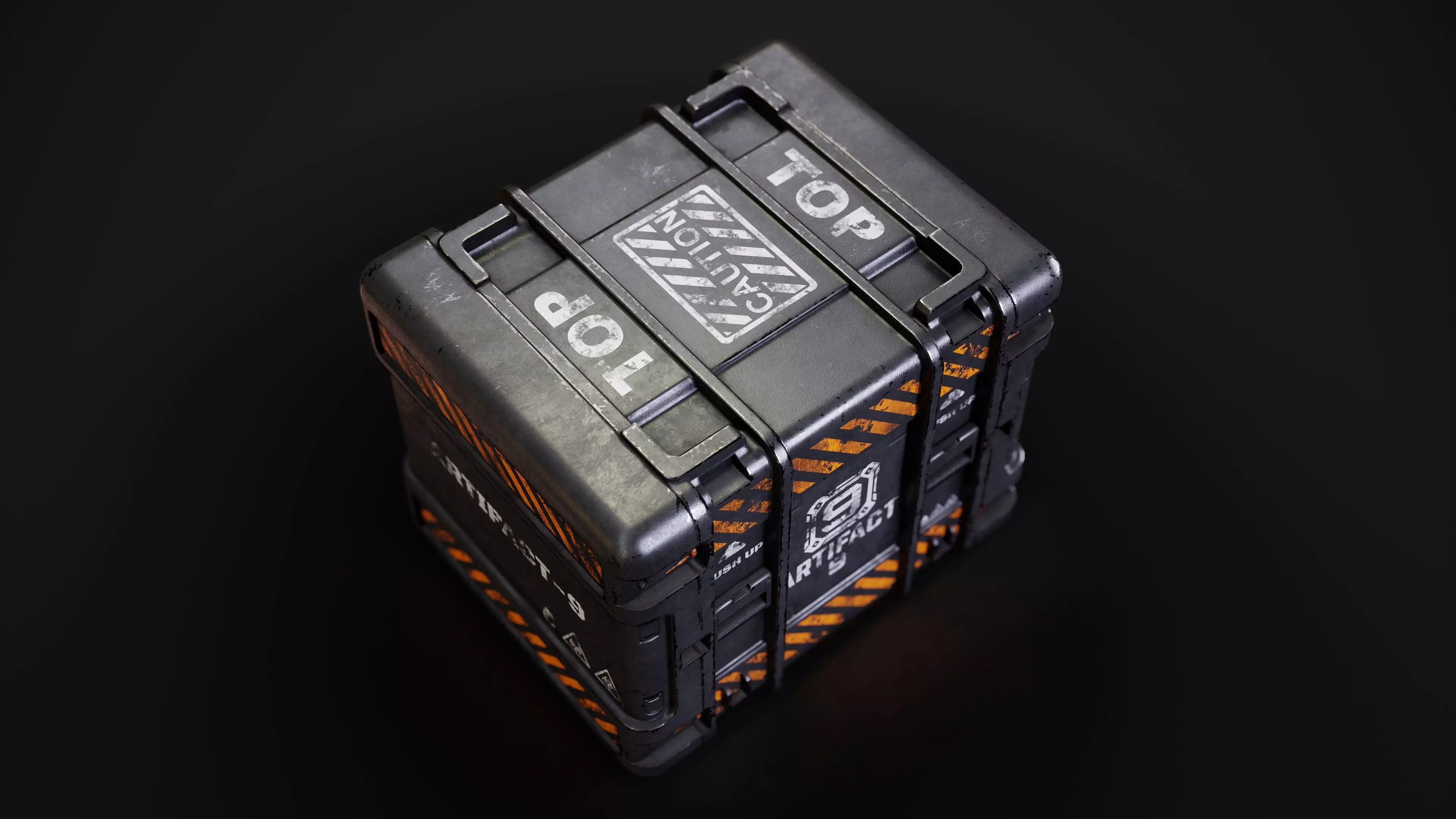 Scifi Crate Low-poly 3D model_1