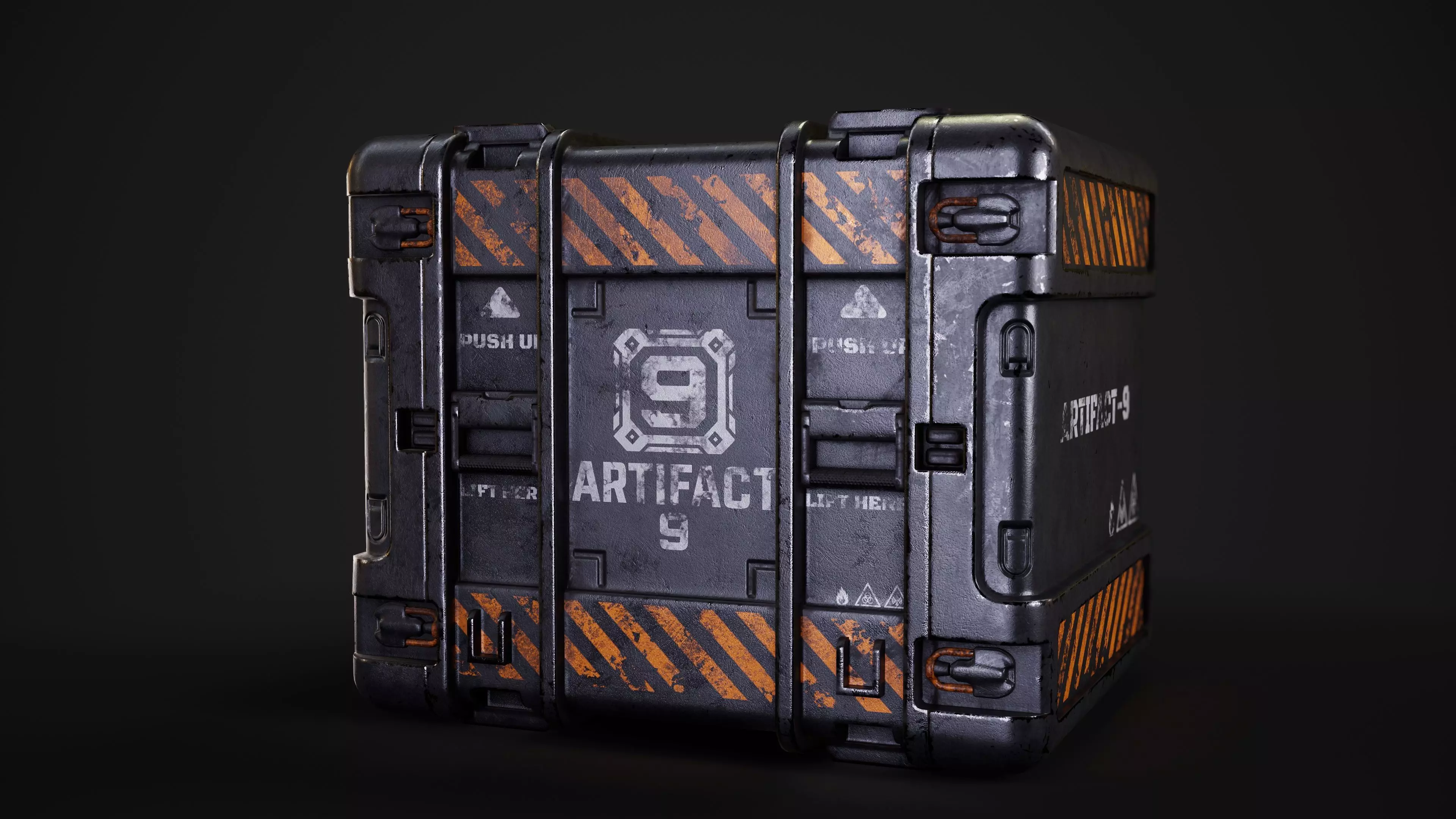 Scifi Crate Low-poly 3D model_2