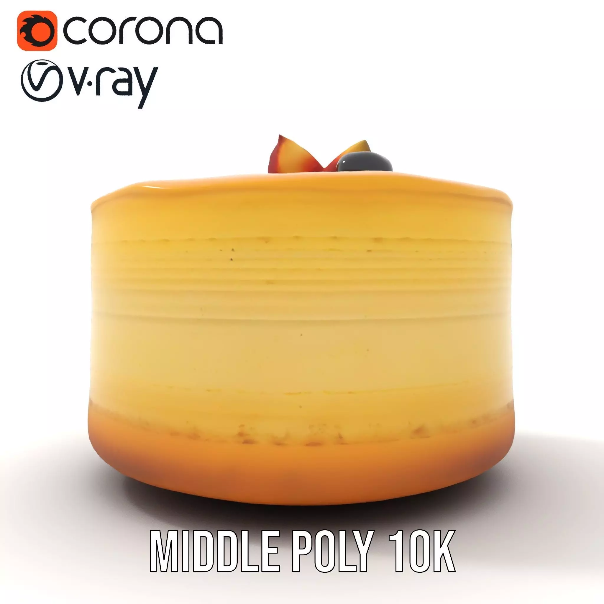 Blueberry Cheesecake Delight model pack Low-poly 3D model_11