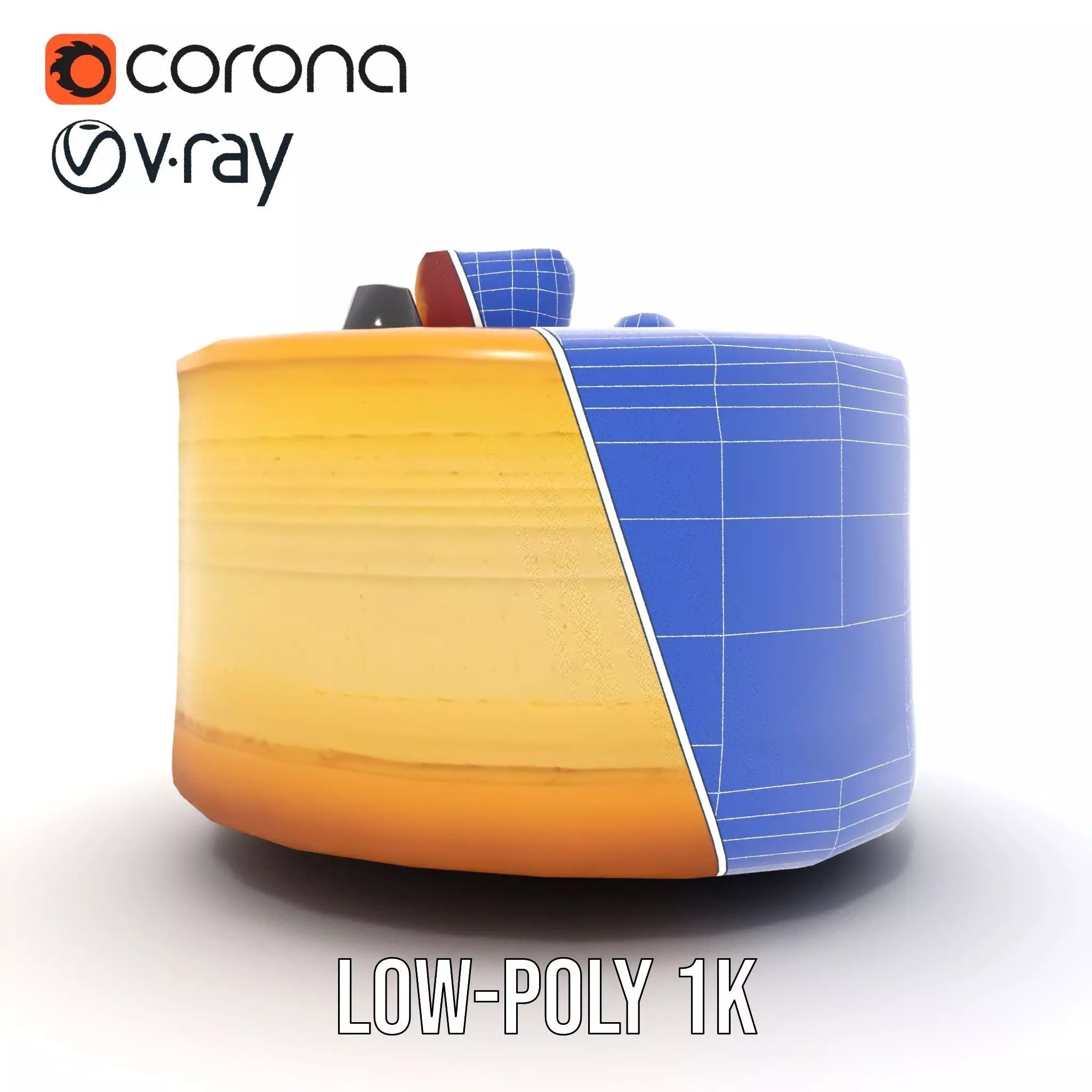 Blueberry Cheesecake Delight model pack Low-poly 3D model_16