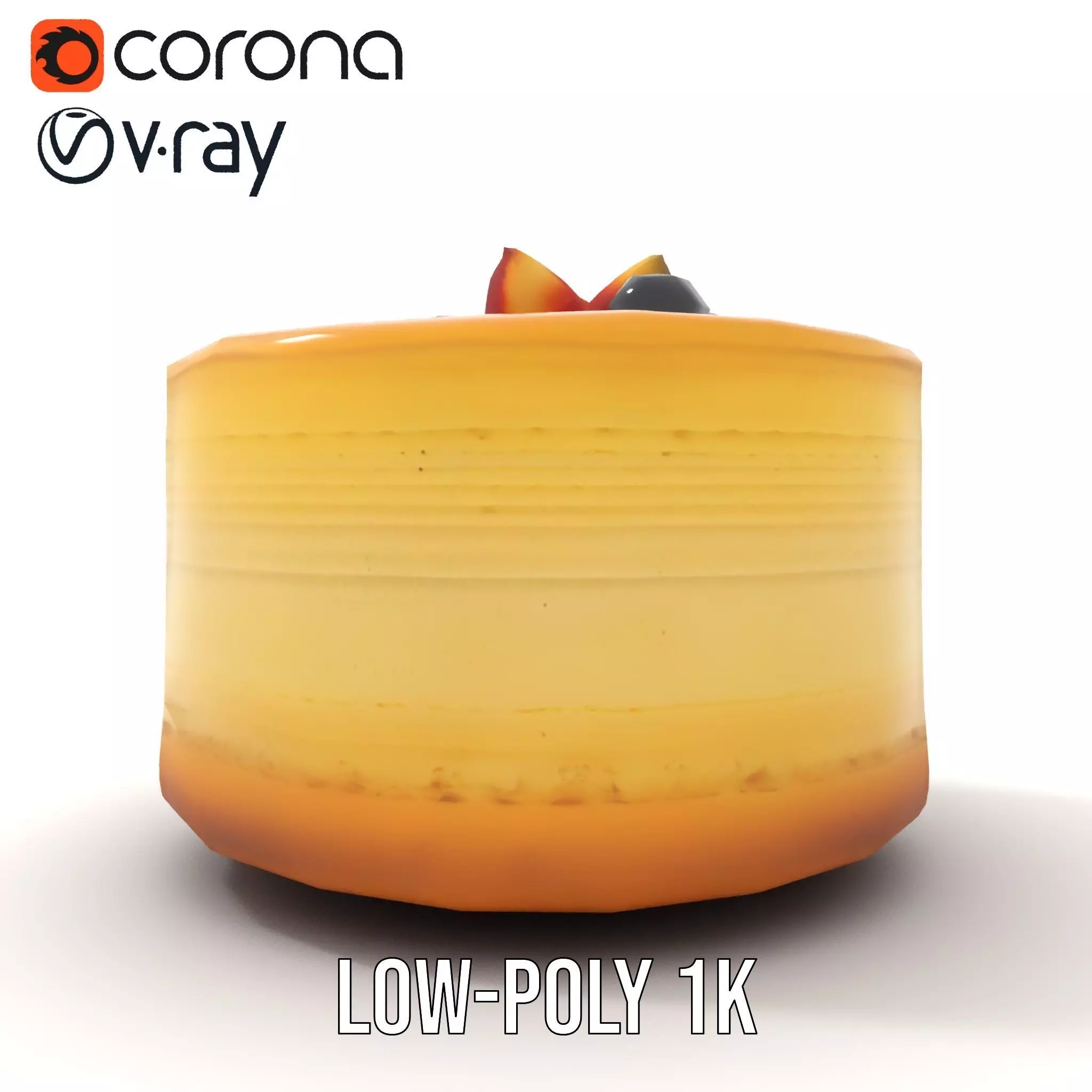 Blueberry Cheesecake Delight model pack Low-poly 3D model_22