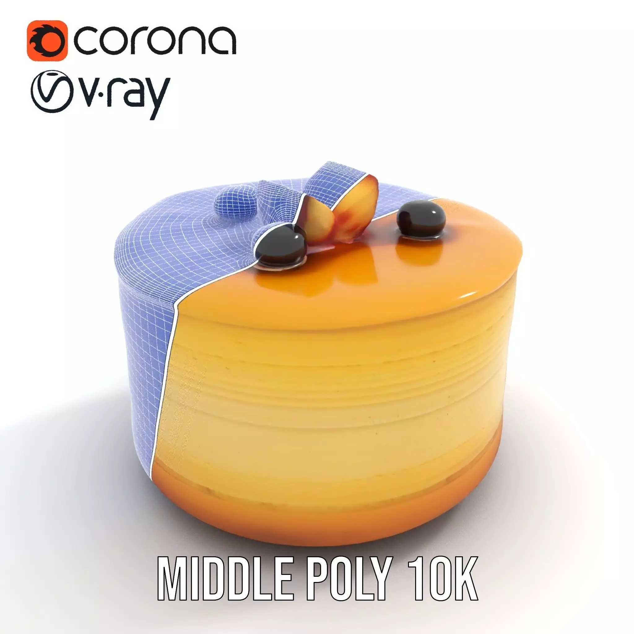 Blueberry Cheesecake Delight model pack Low-poly 3D model_24