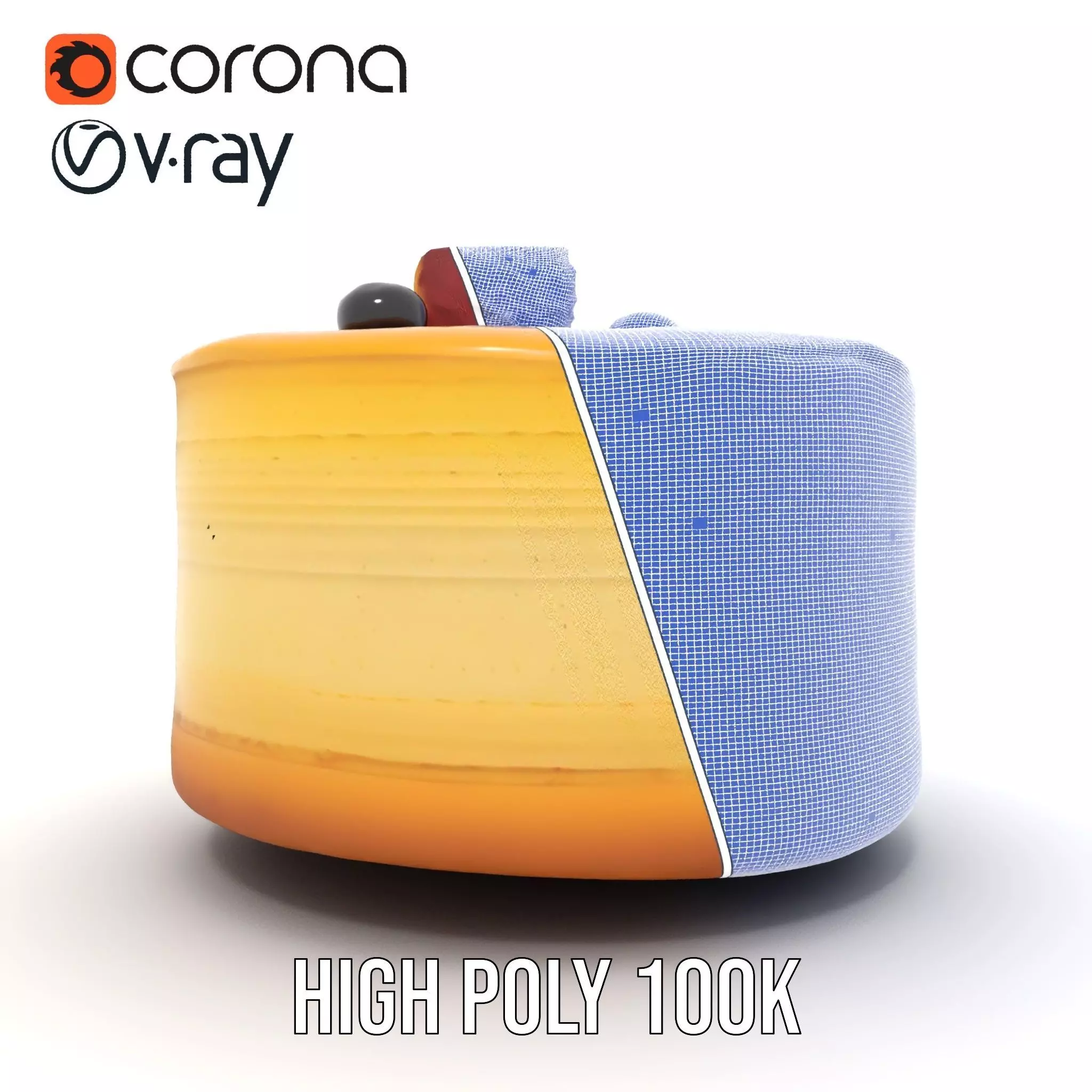 Blueberry Cheesecake Delight model pack Low-poly 3D model_32