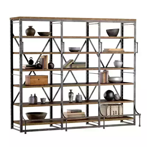 FRENCH LIBRARY WIDE RACK II 3D model