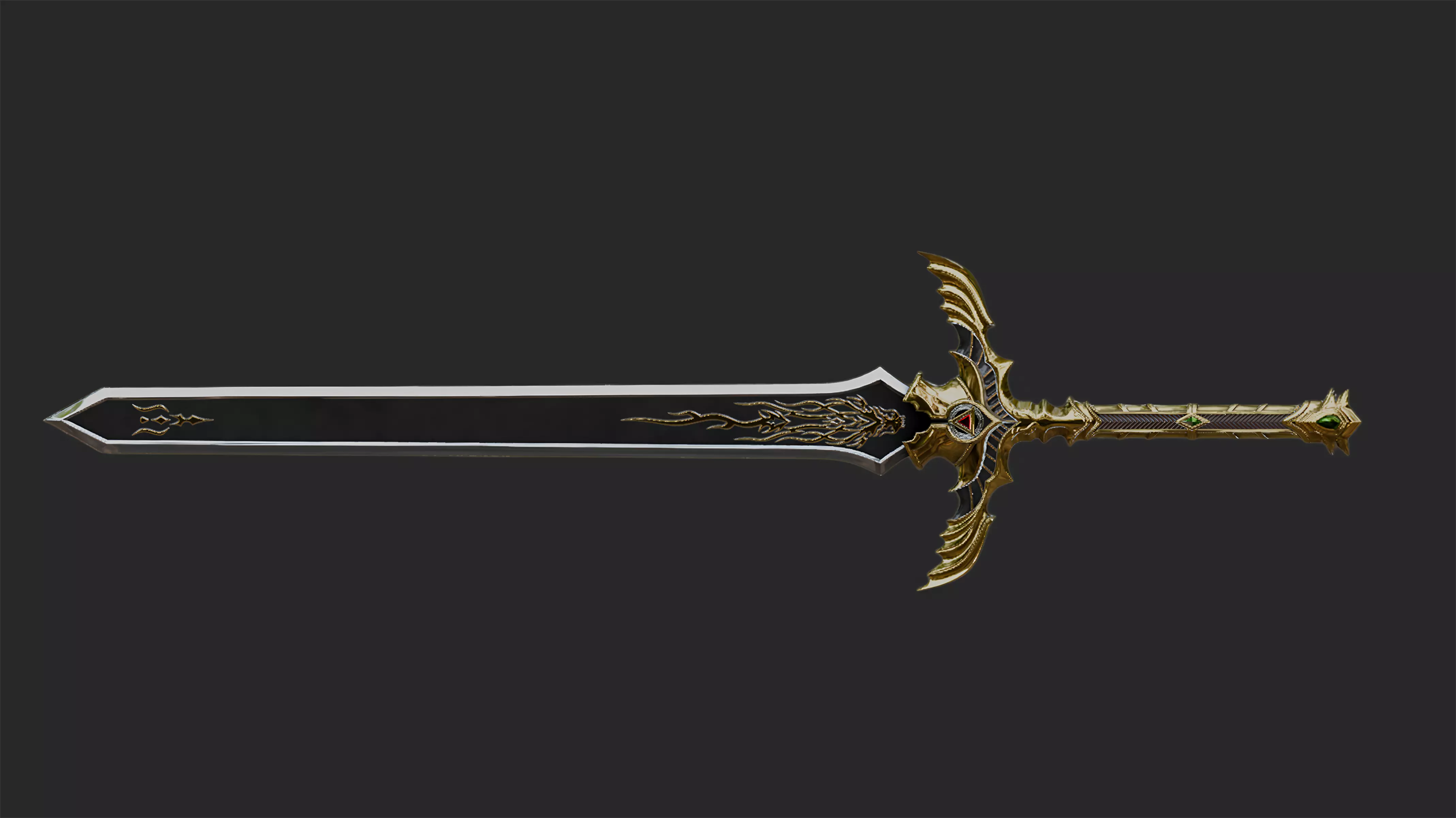 GARO GOLD STORM ARMOR Low-poly 3D model_18